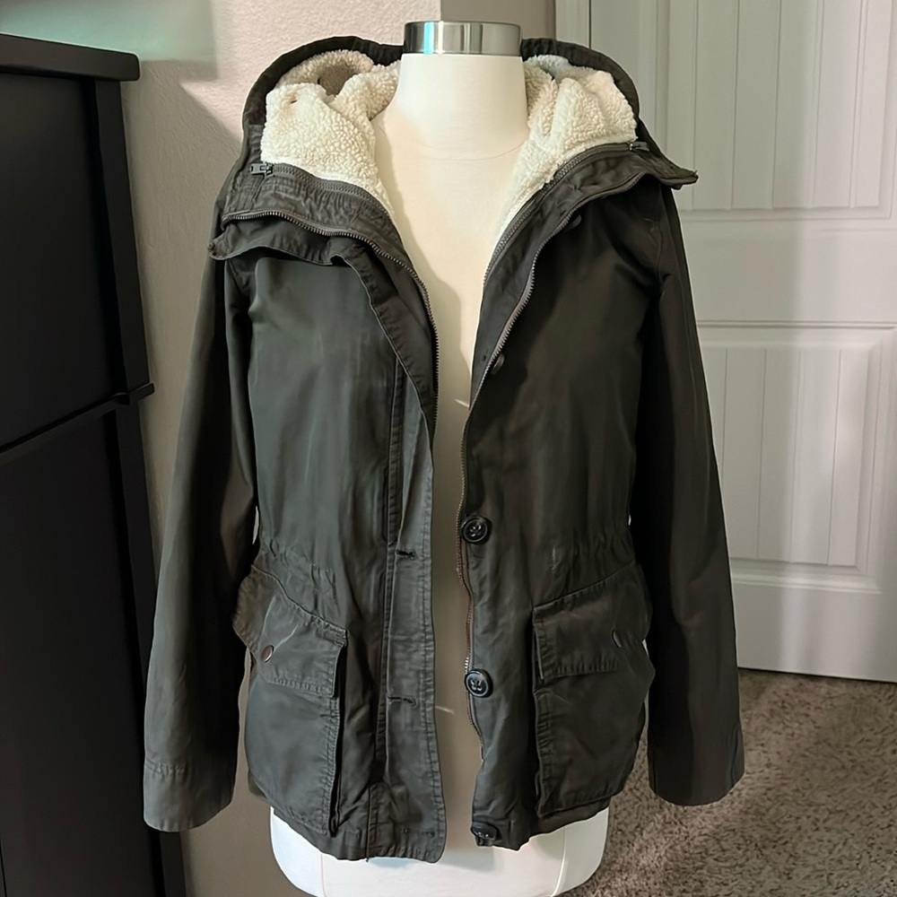 GAP Outdoor Edition Army Green Khaki Parka/Utility Jacket - Size XS